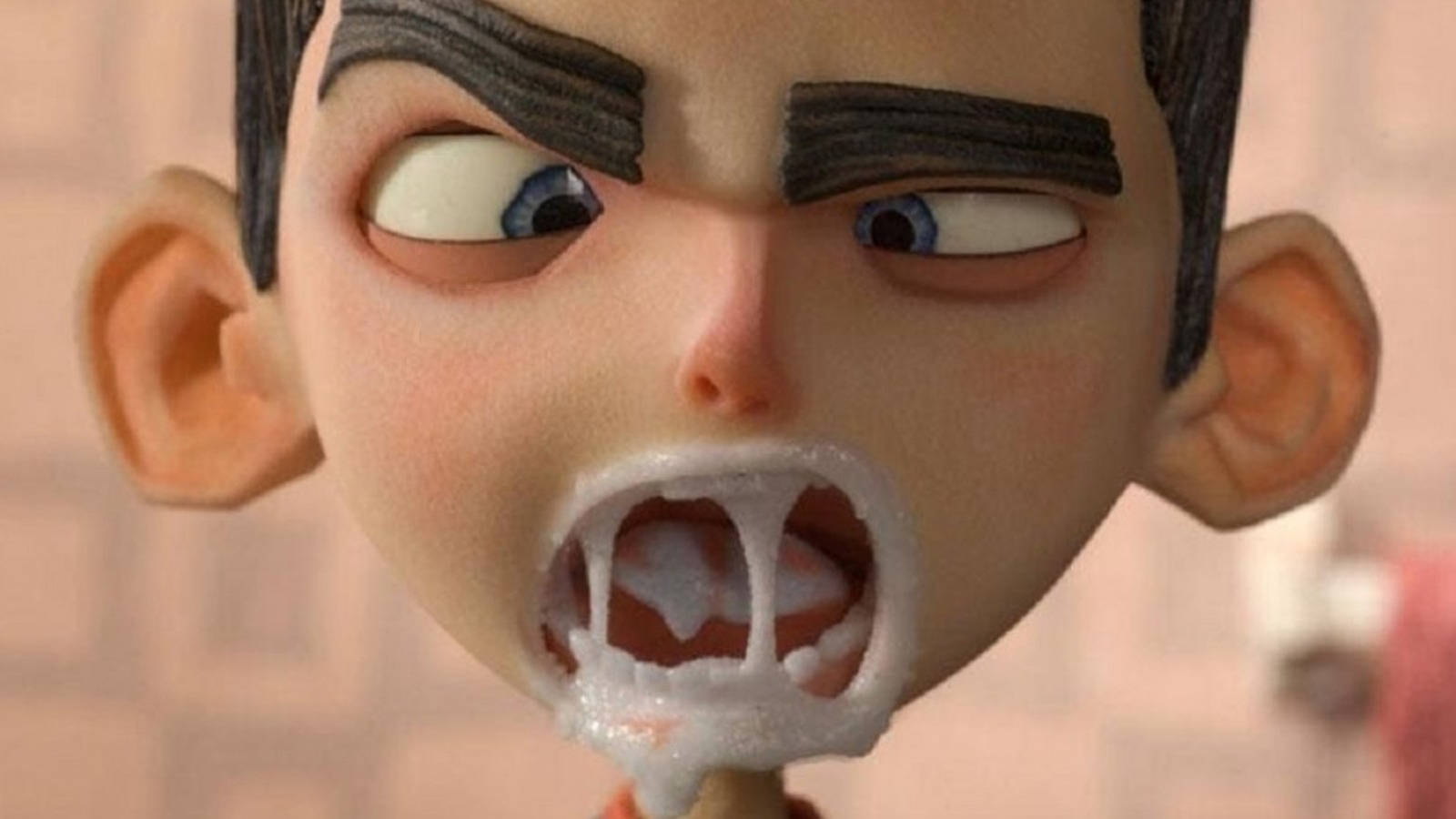 Norman With Foamy Mouth Up-close Paranorman Background