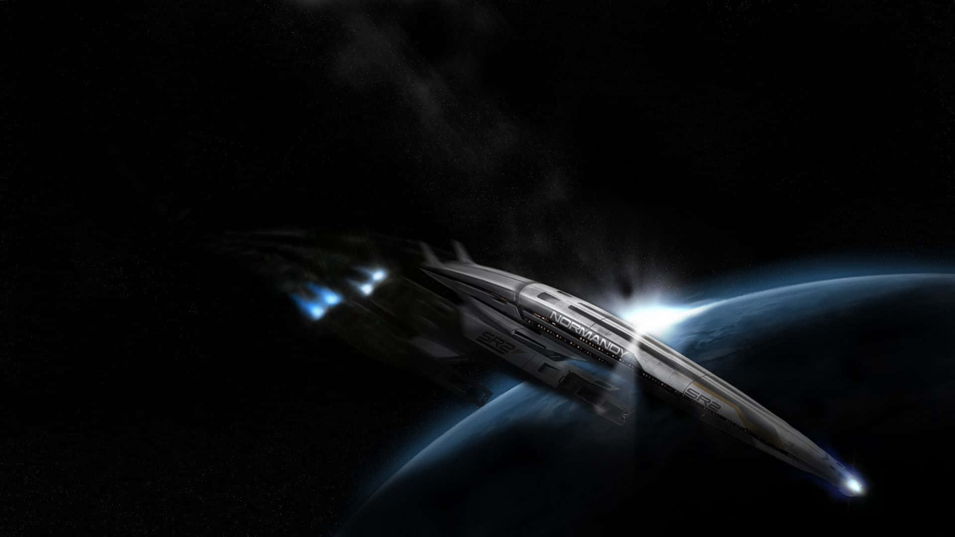 Normandy Sr2 Mass Effect Oled Monitor Background