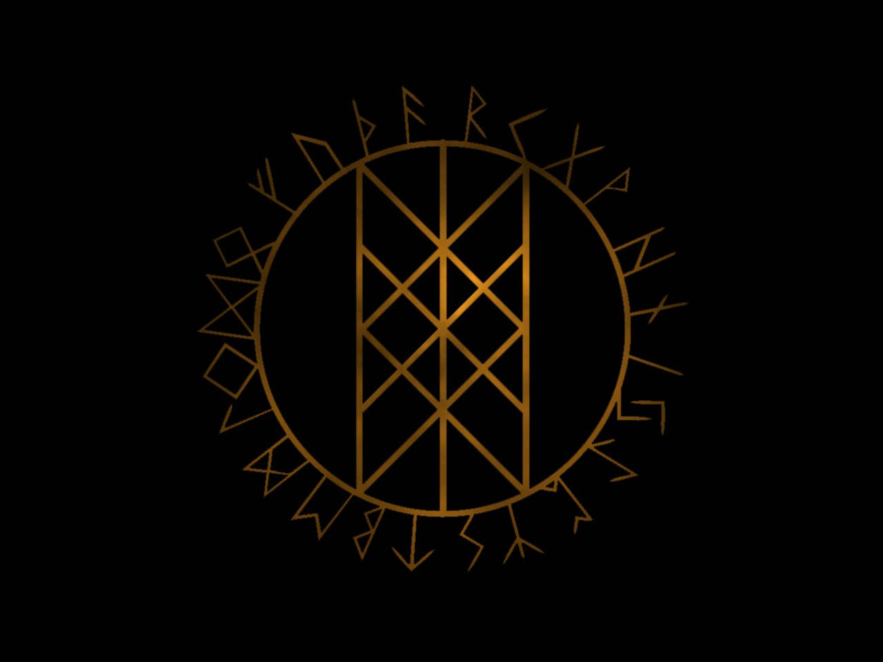 Norse Viking Golden Rune
