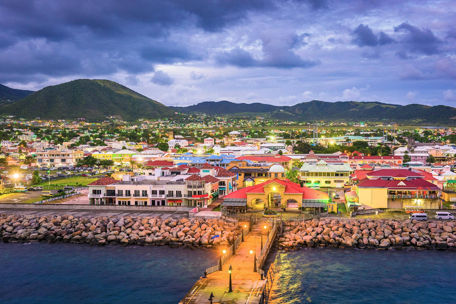 North America Saint Kitts Background