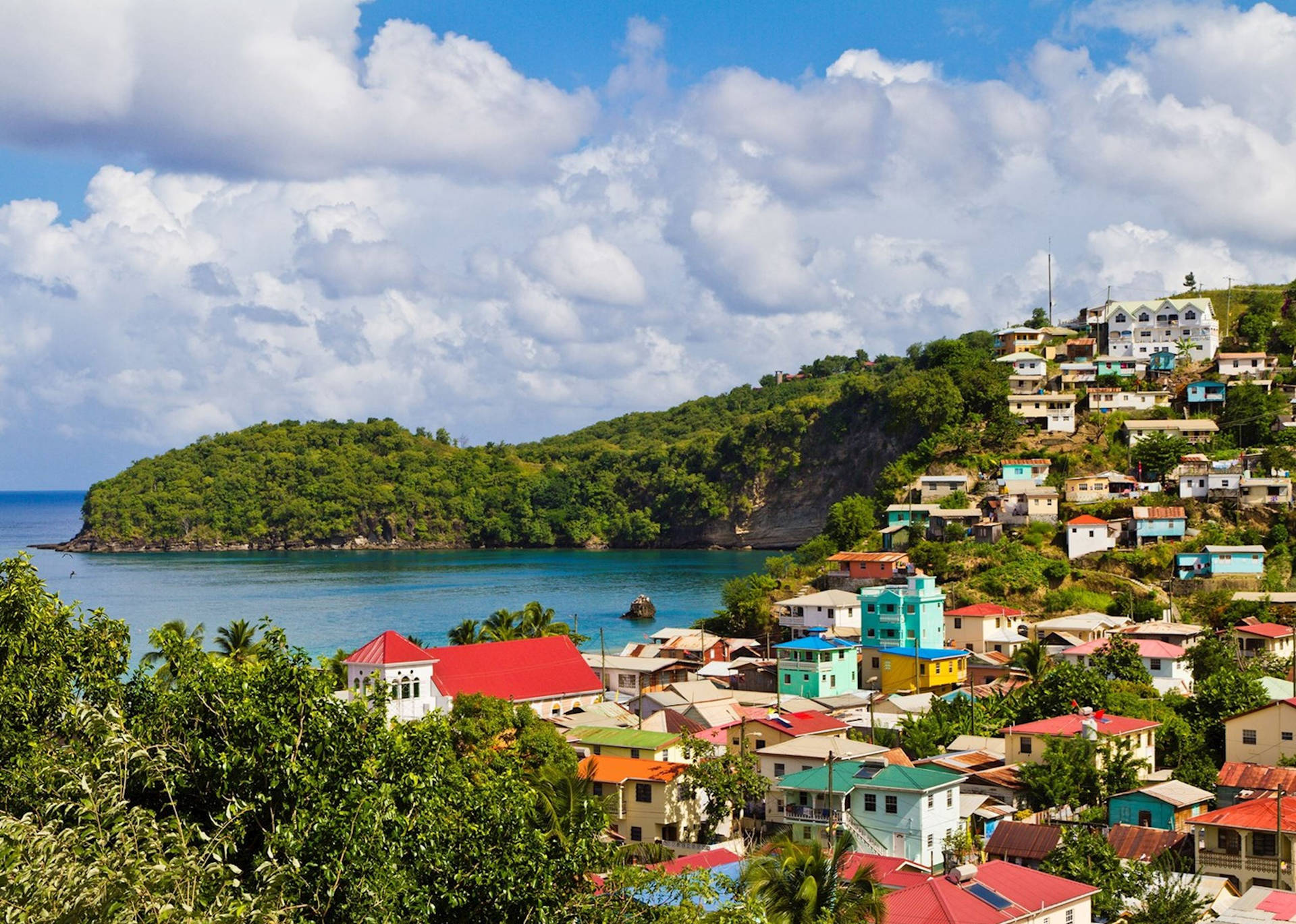 North America Saint Lucia Houses Background