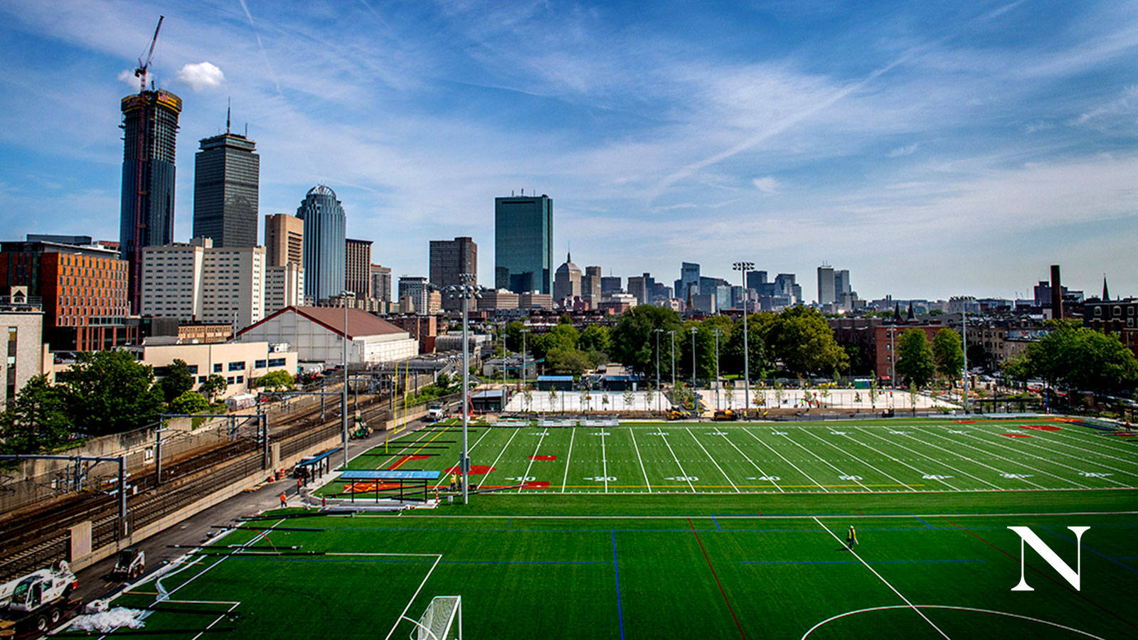 Northeastern University Fields Background