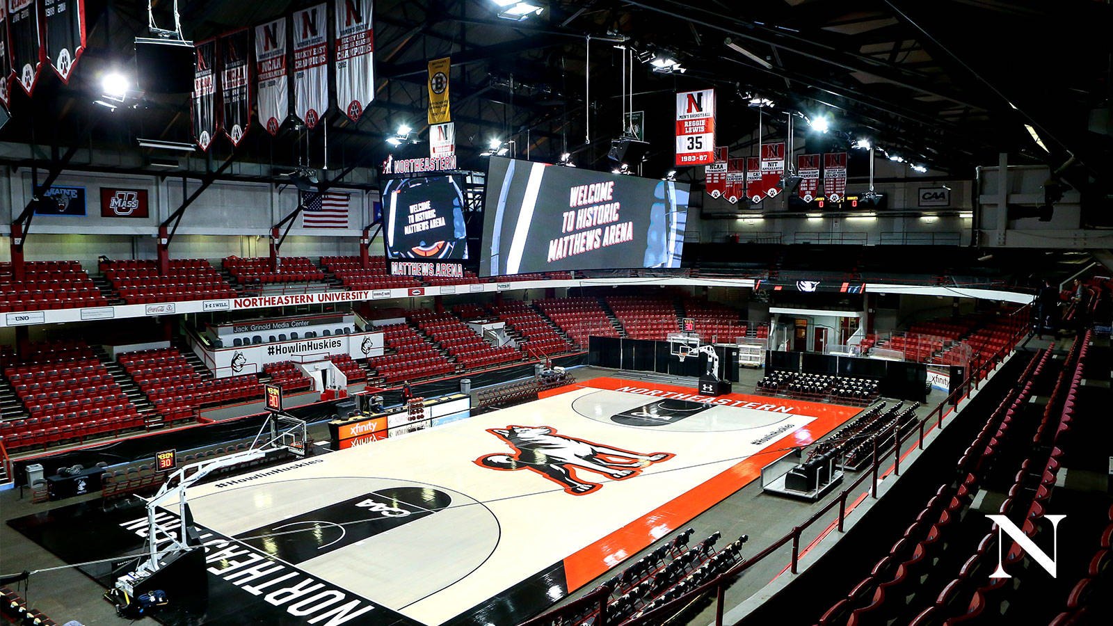 Northeastern University Huskies Home Court Background