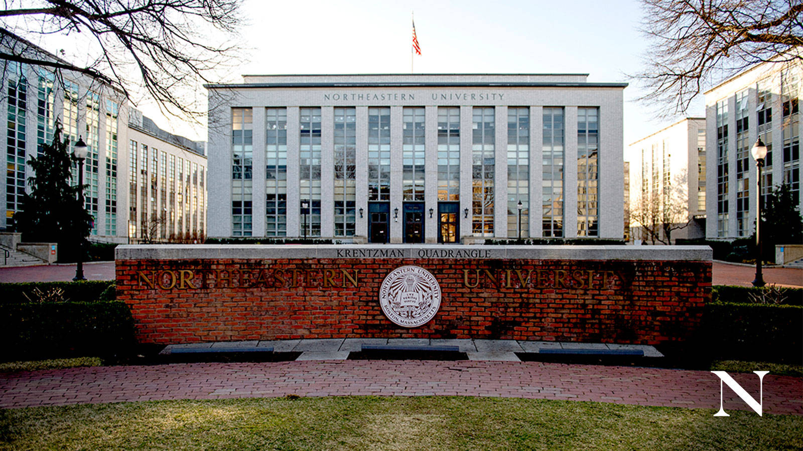 Northeastern University Logo And Sign Background