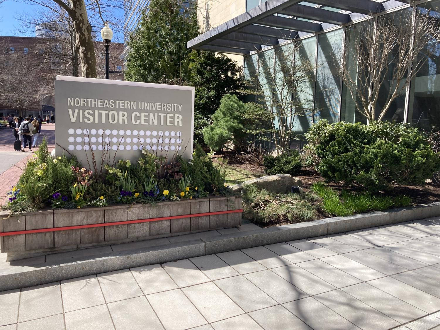 Northeastern University Visitor Center Sign