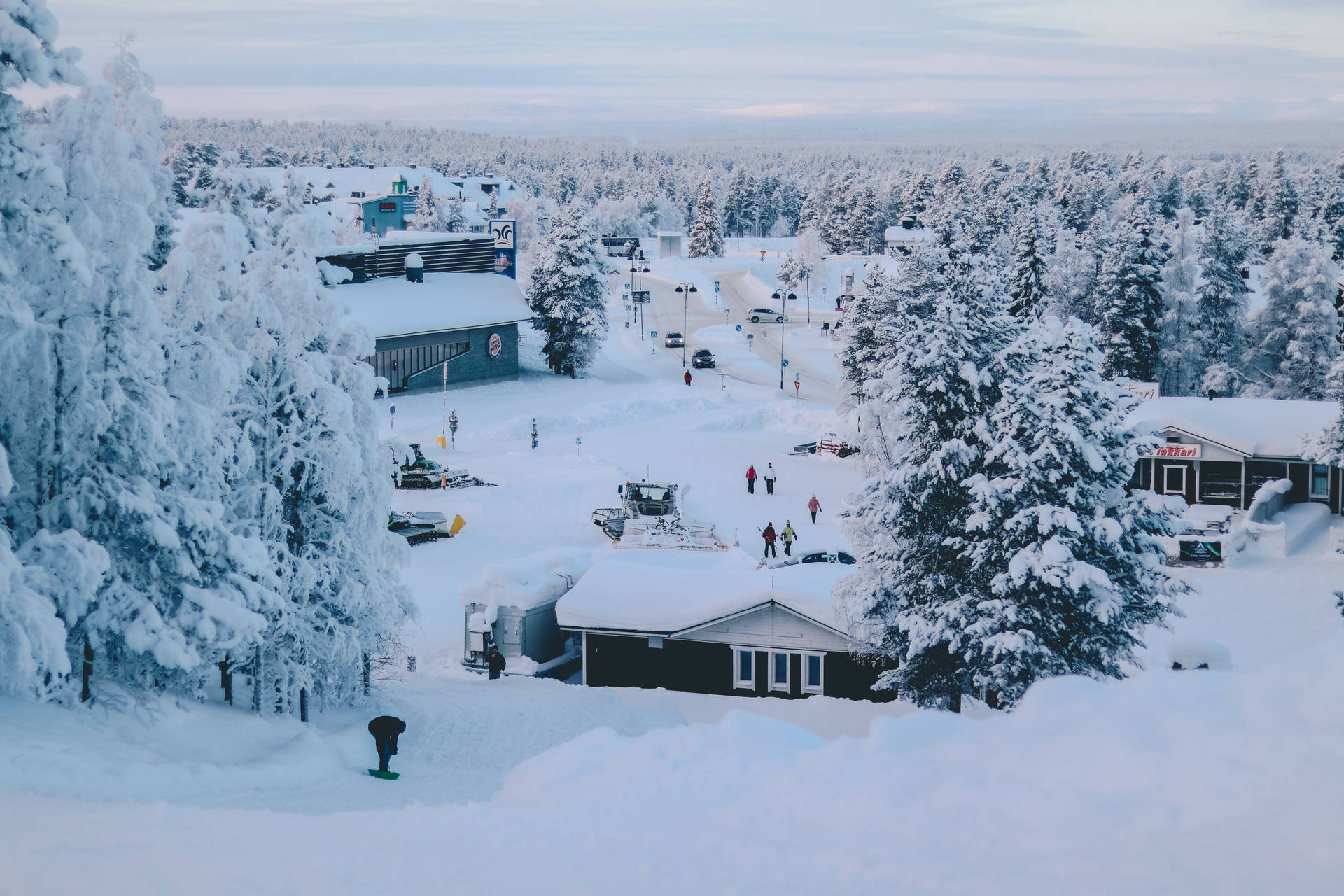 Northern Finland Aerial View Background
