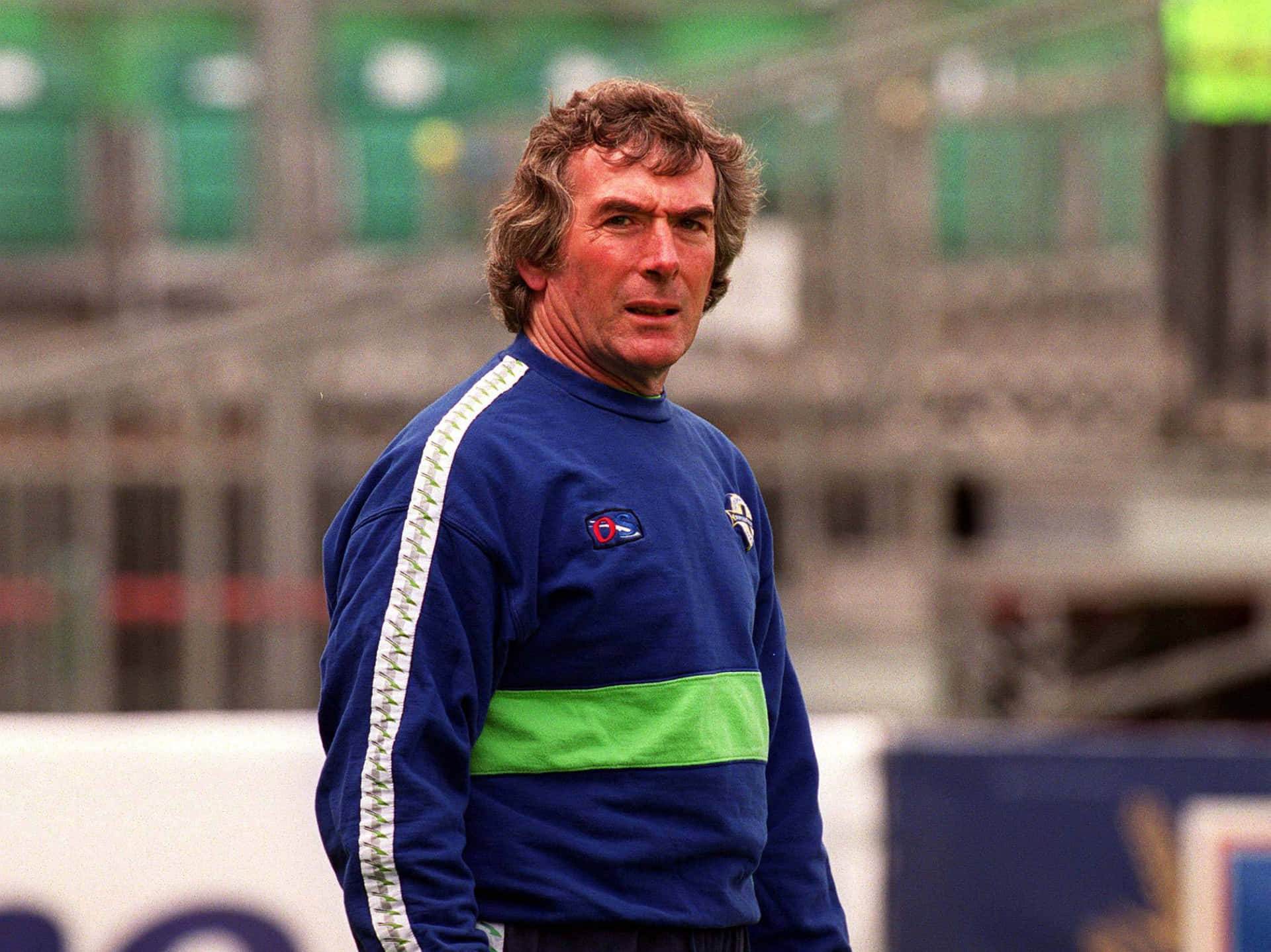 Northern Ireland Football Coach Pat Jennings At Lansdowne Road Background