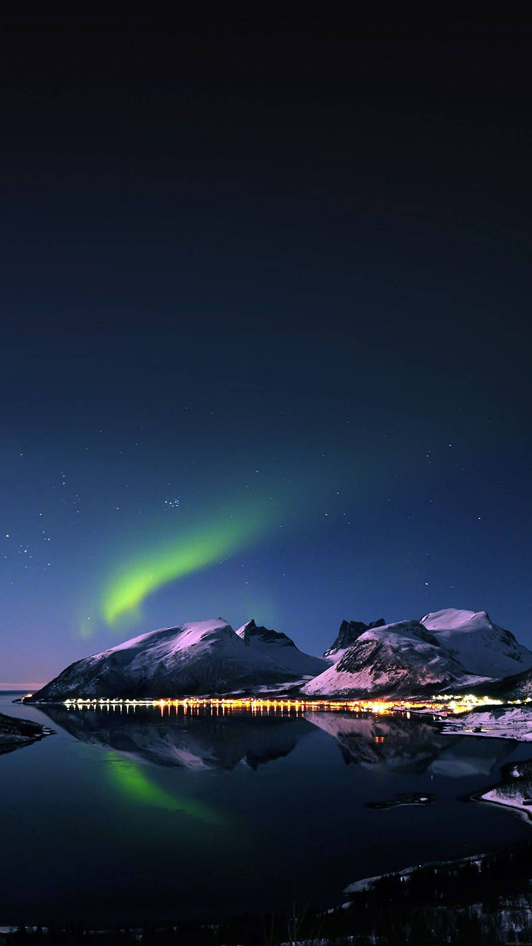 Northern Lights Scenery Background