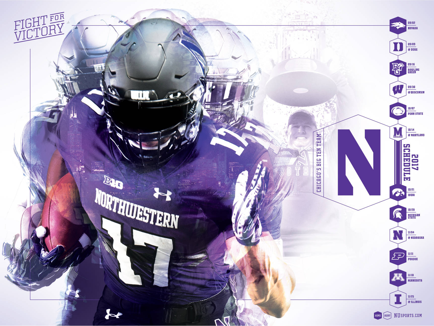 Northwestern University Sports Poster