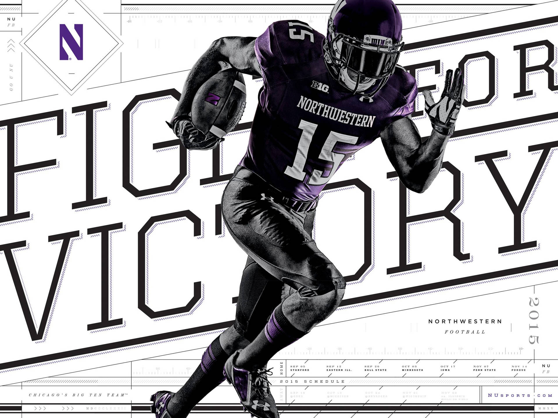 Northwestern University Victory Poster Background