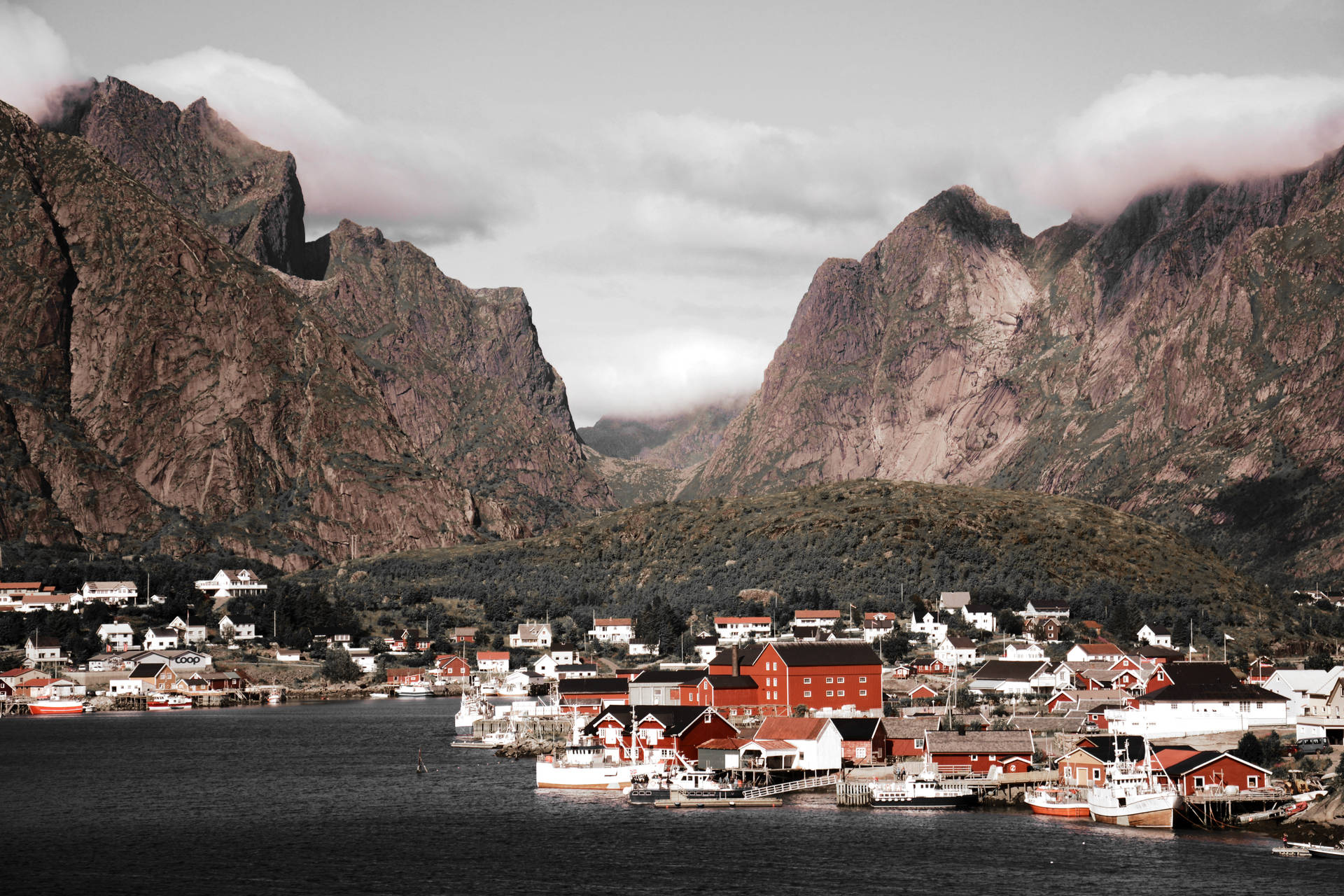 Norway Reine Valley Background