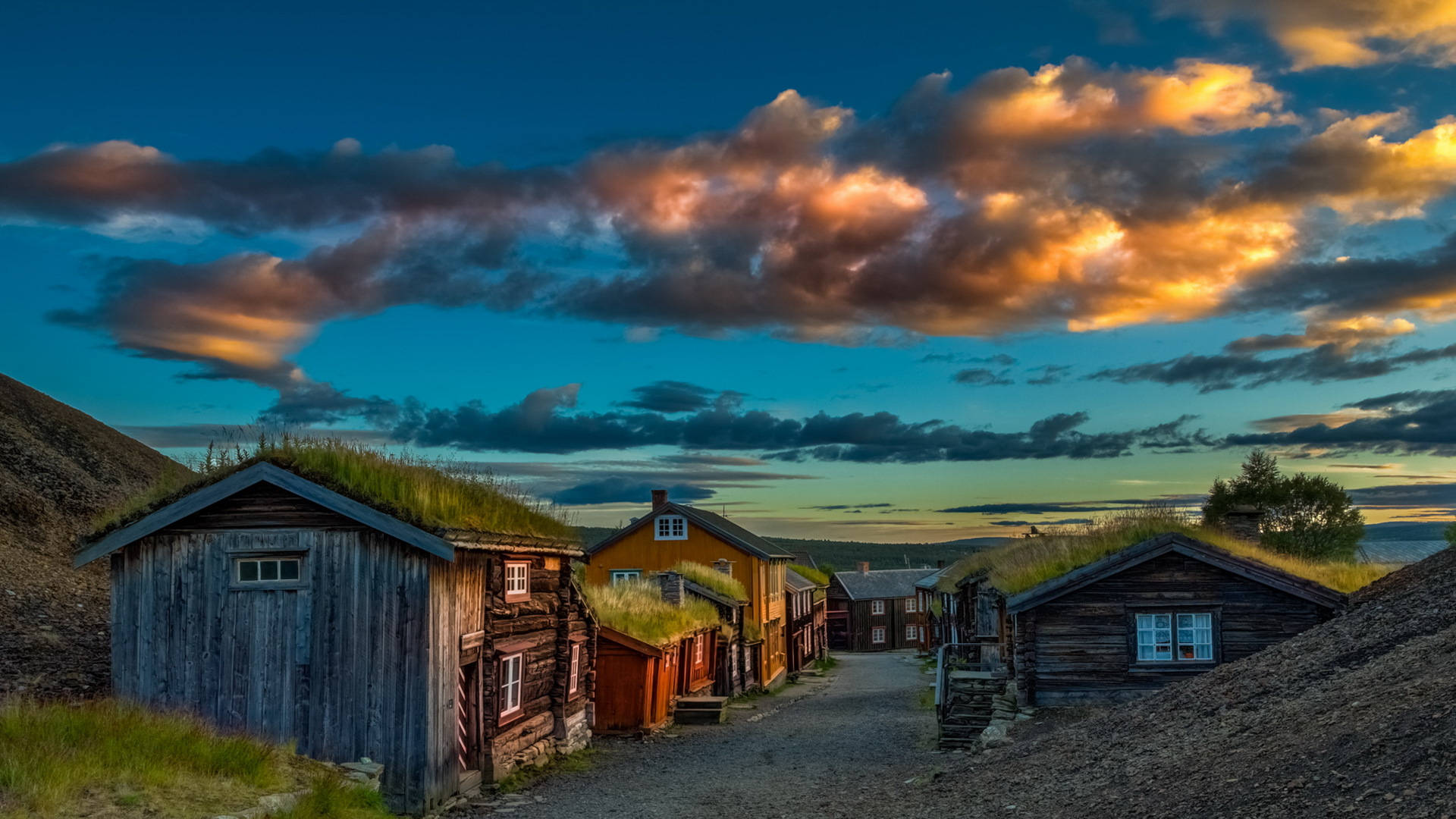 Norway Røros Mining Town Background