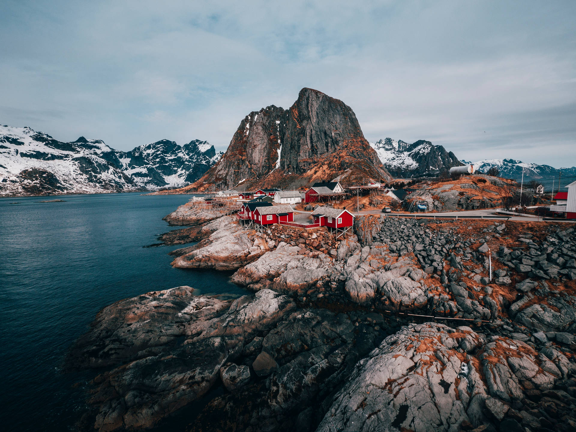 Norway Svolvær Town Background