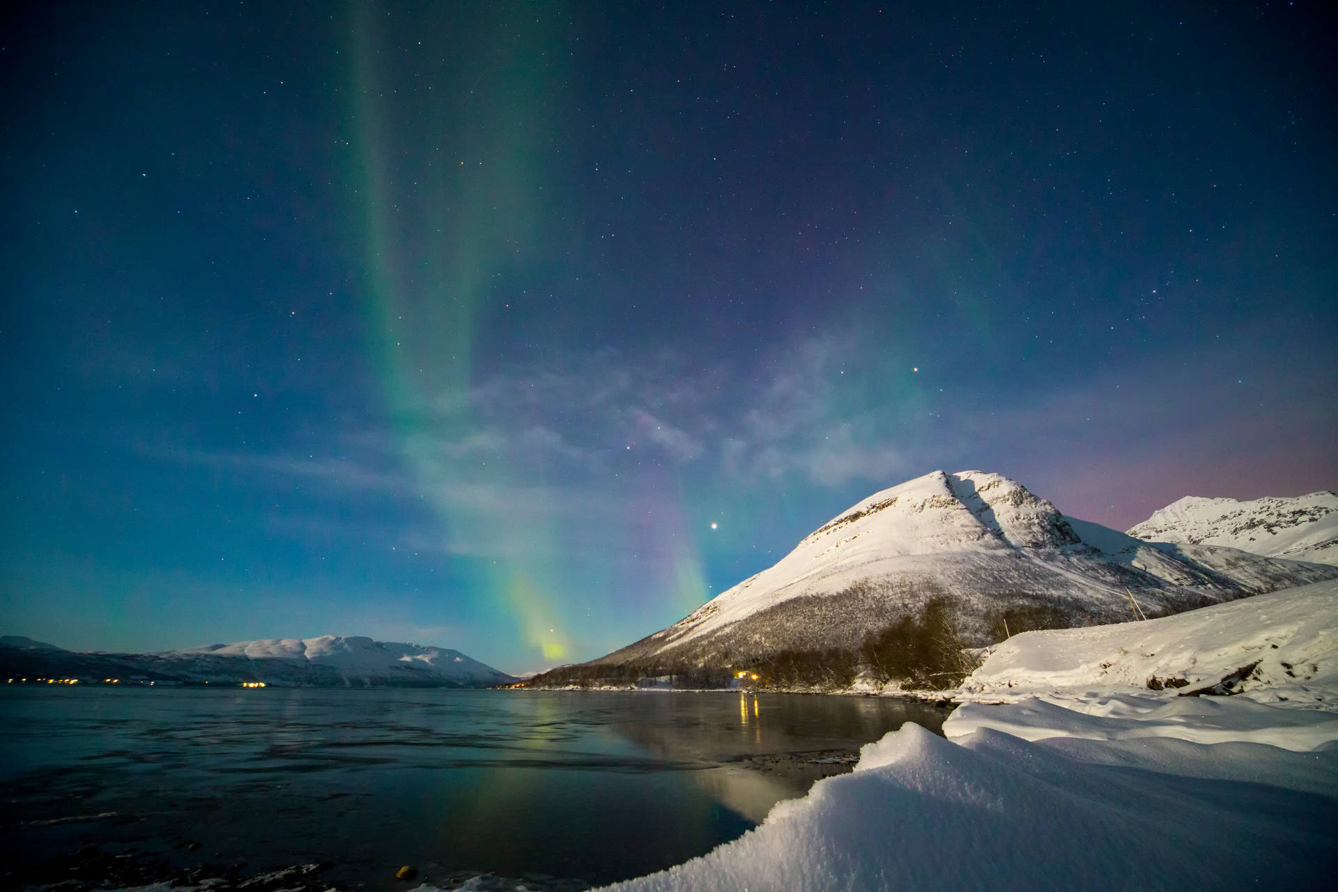 Norway Tromsø Midnight Sun Background