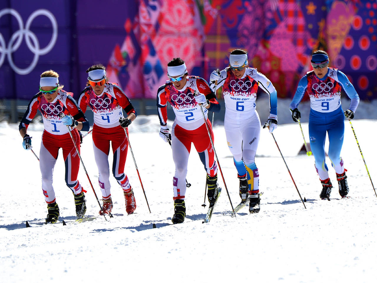 Norwegian Ski Team Olympics Sports Background