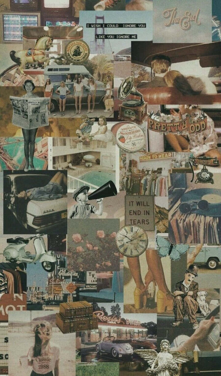 Nostalgic 90's Vintage Retro Aesthetic Vibes Background