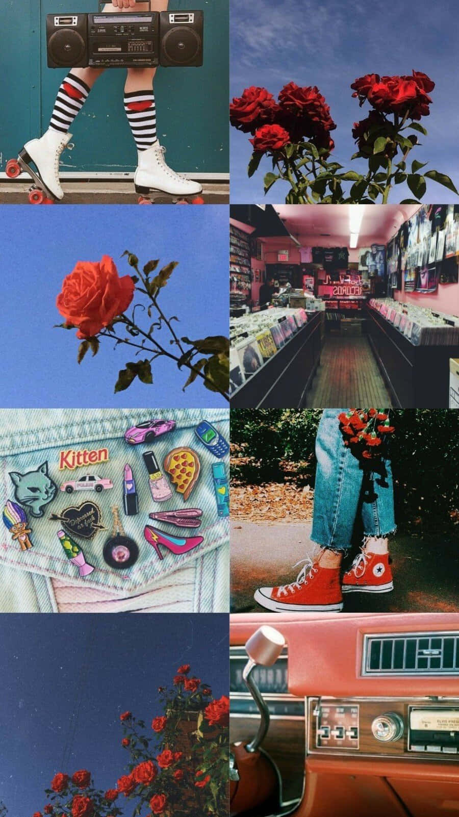 Nostalgic 90s Vintage Retro Aesthetic Wallpaper Background