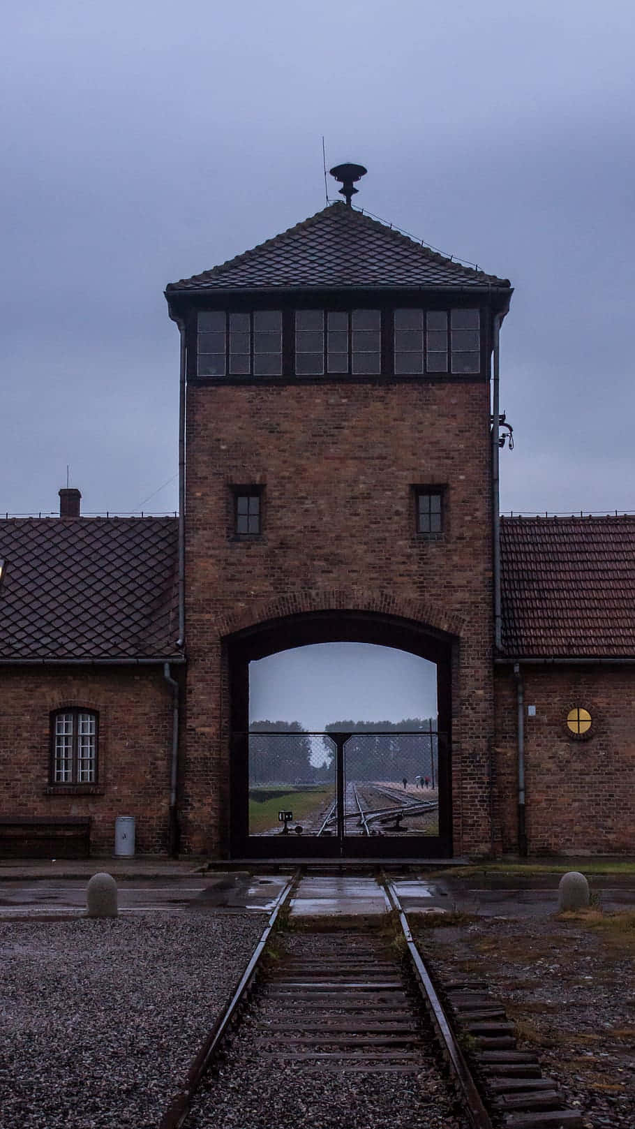 Nostalgic Auschwitz Birkenau Filtered Portrait