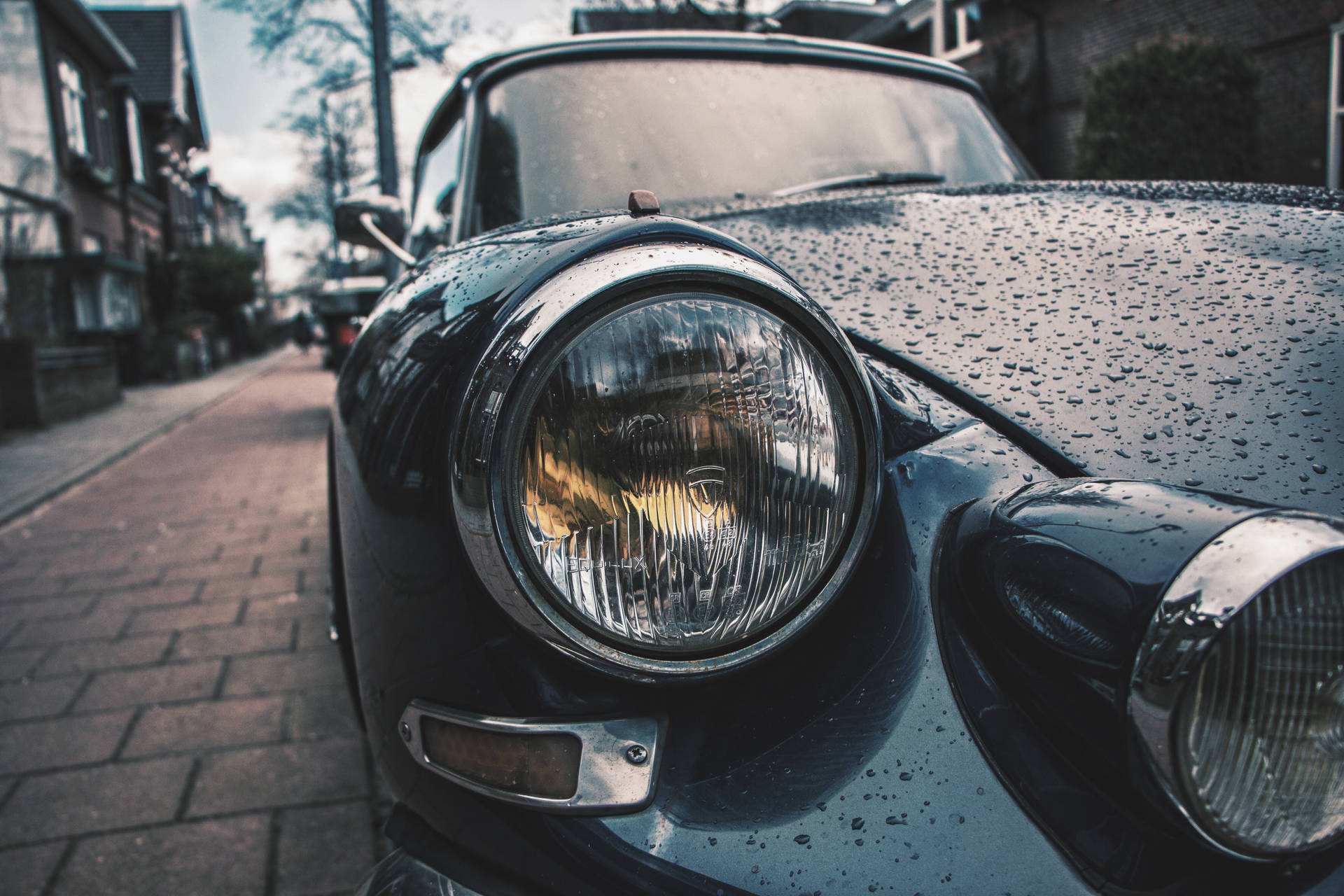 Nostalgic Car Headlight Background