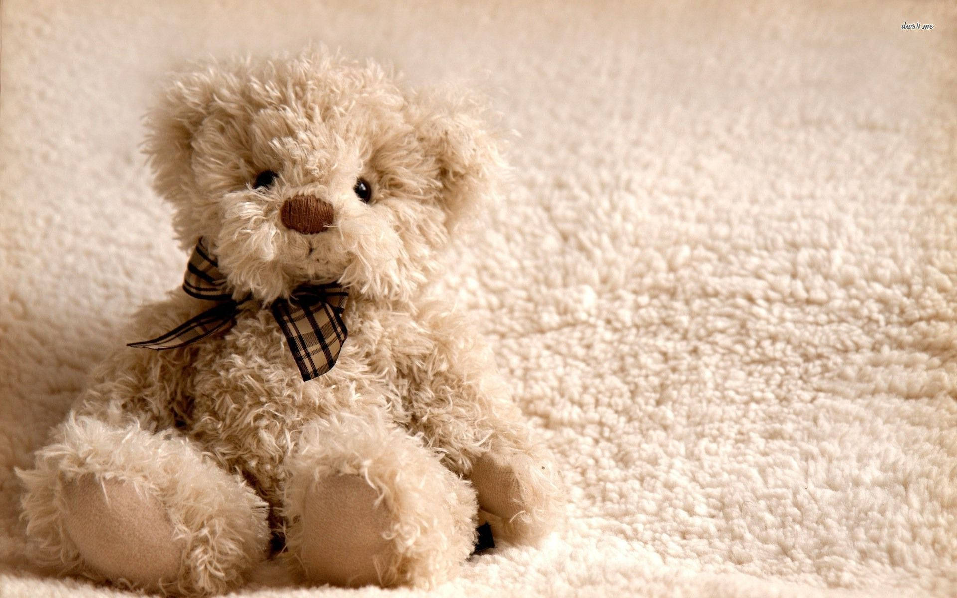 Nostalgic Embrace Of Playfulness: Vintage Teddy Bear Background