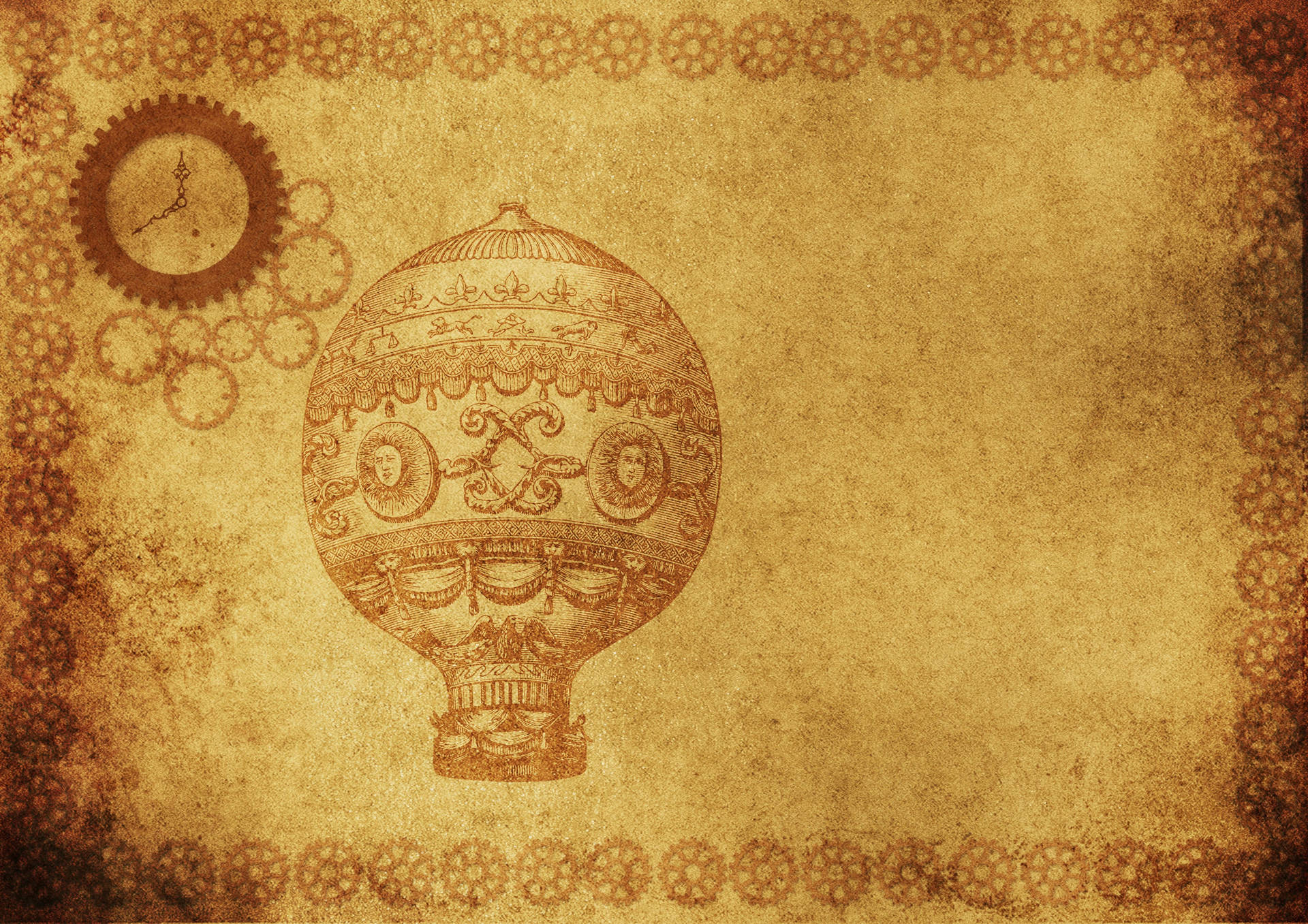 Nostalgic Hot Air Balloon Background