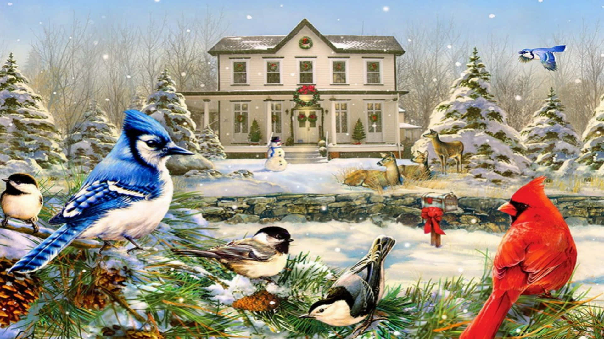 Nostalgic Vintage Christmas Desktop Background