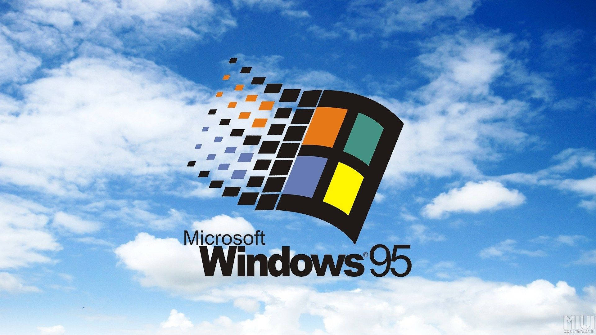 Nostalgic Windows 95 Logo Background