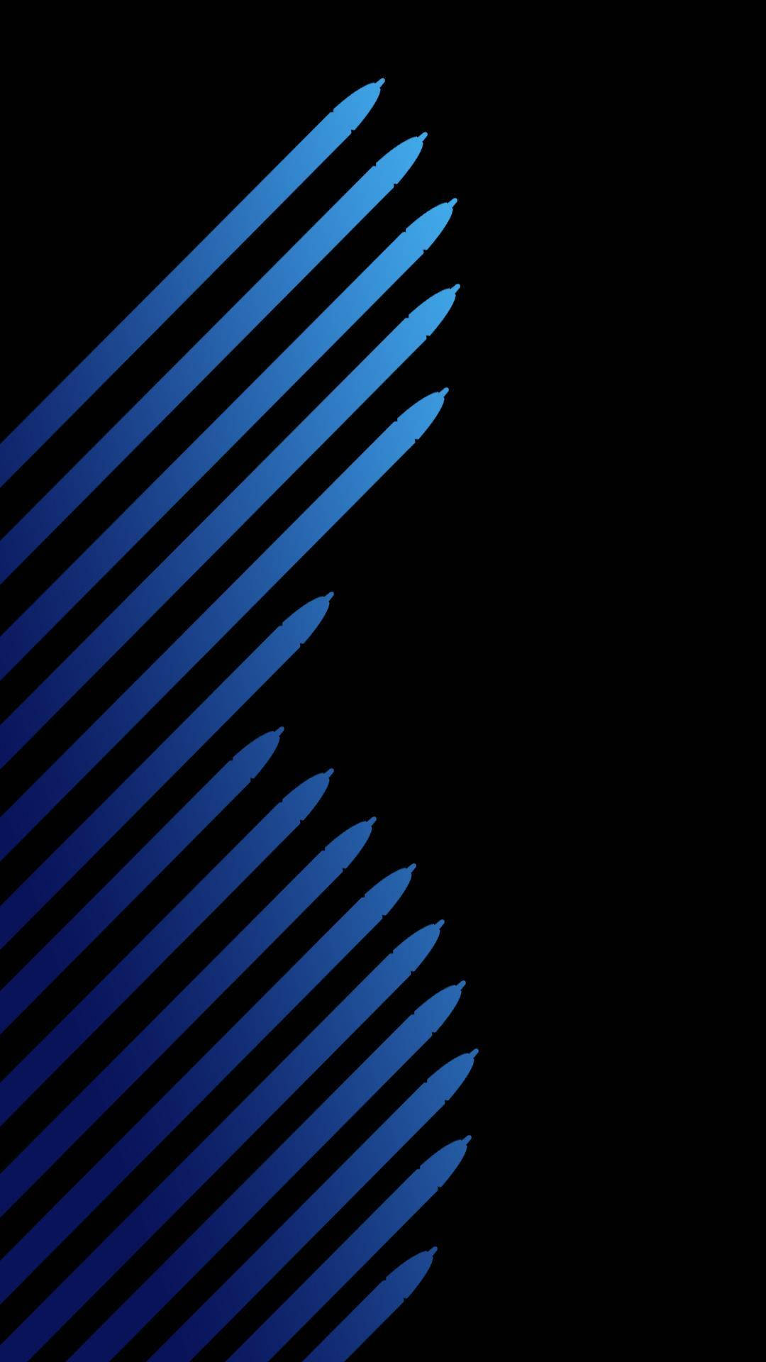 Note 8 Blue Line Art Background