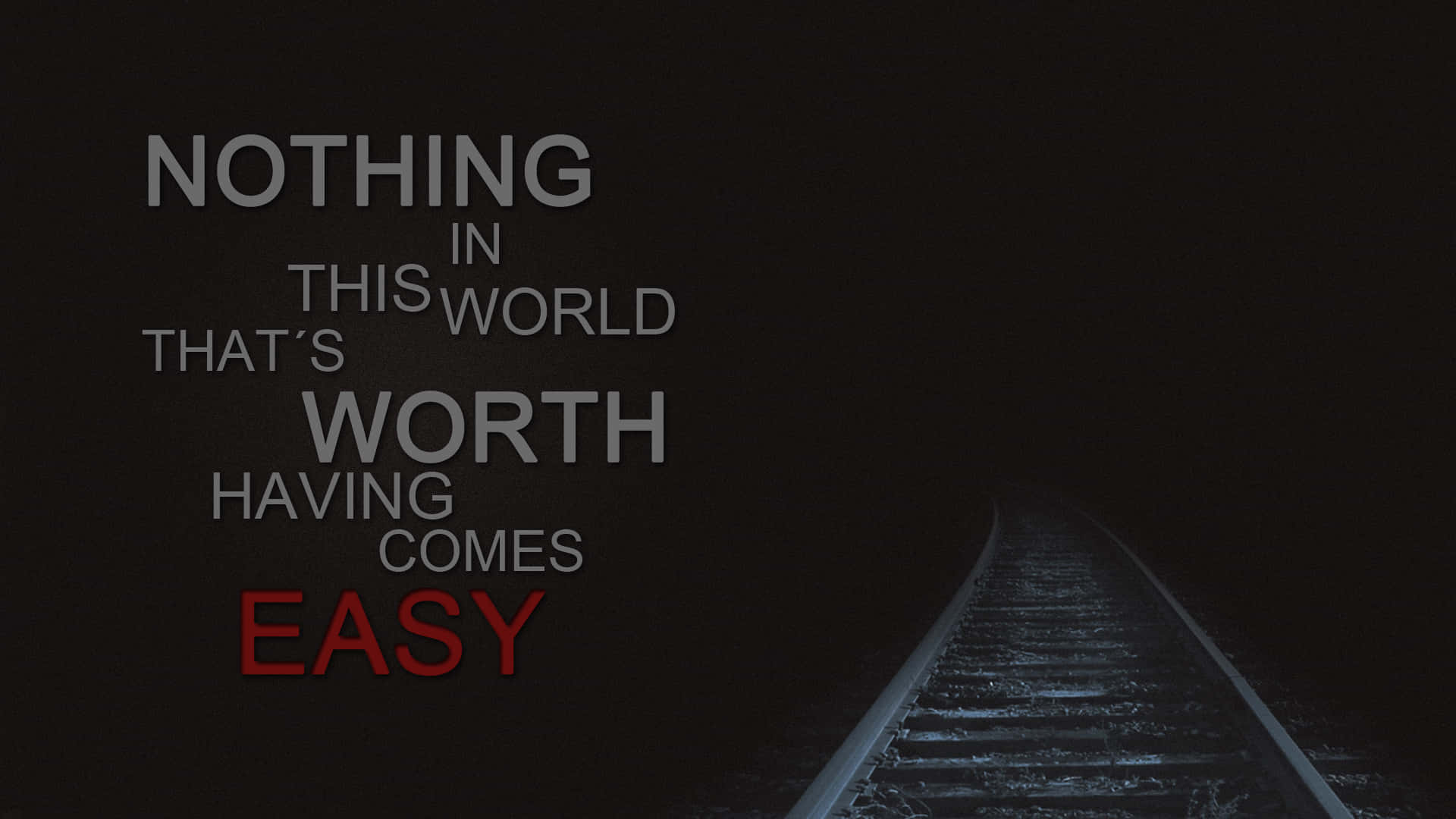 Nothing In This World That's Having Worth Comes Easy Background