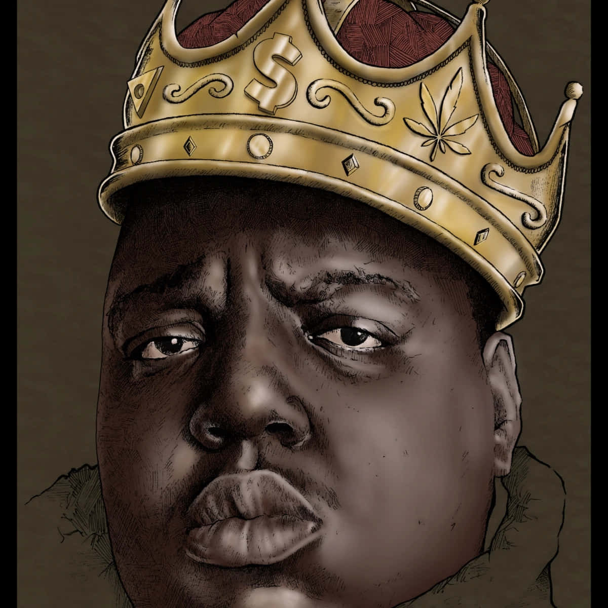 Notorious_ B I G_ Crowned_ Illustration Background