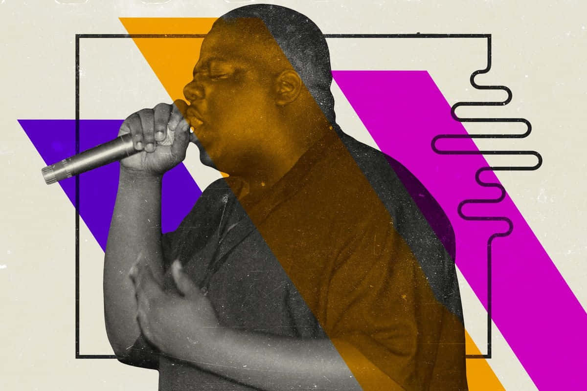 Notorious B I G Performing Artistic Background Background