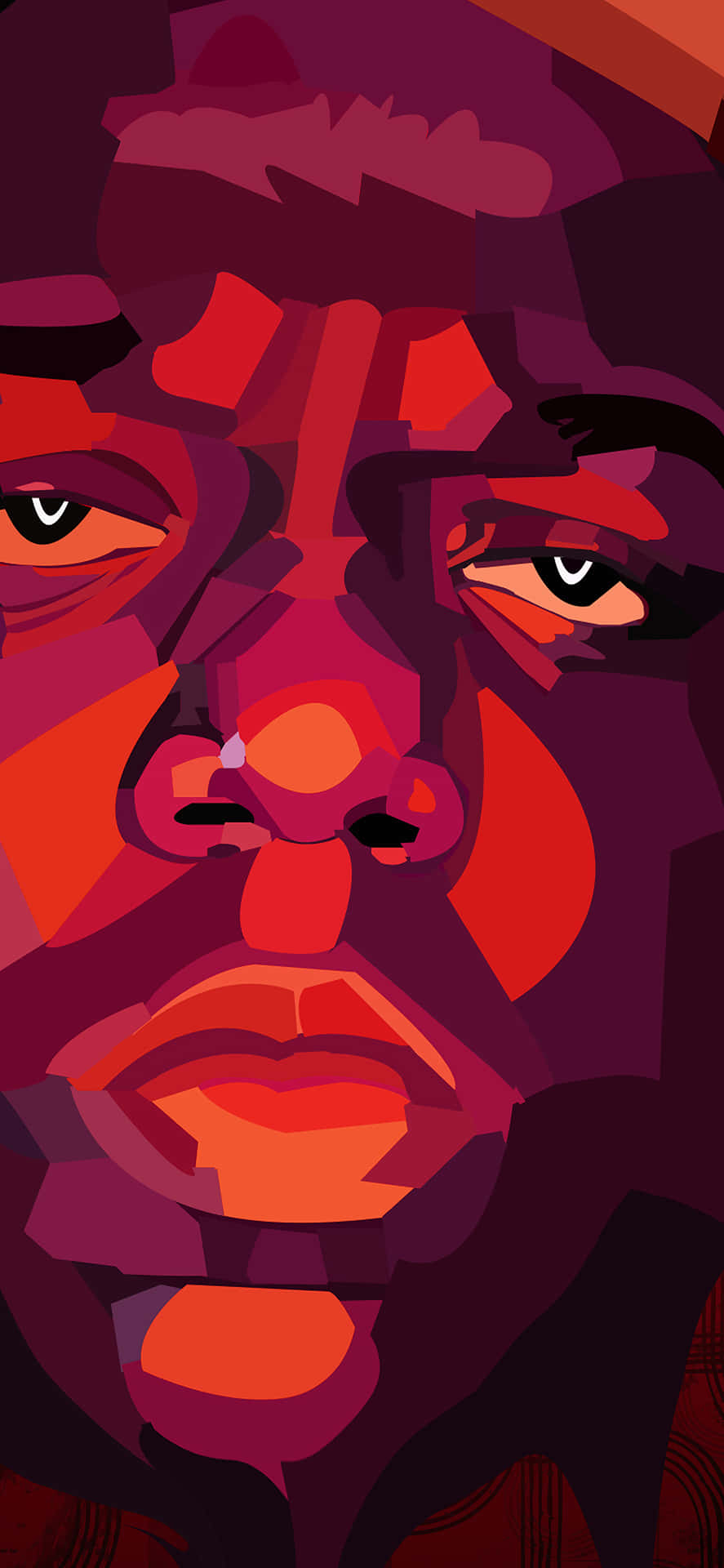 Notorious B.i.g Red Pop Art Background