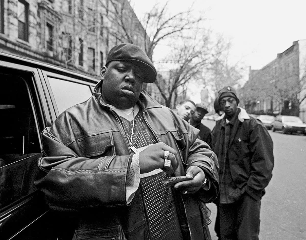 Notorious_ B I G_ Street_ Style_ Black_and_ White Background