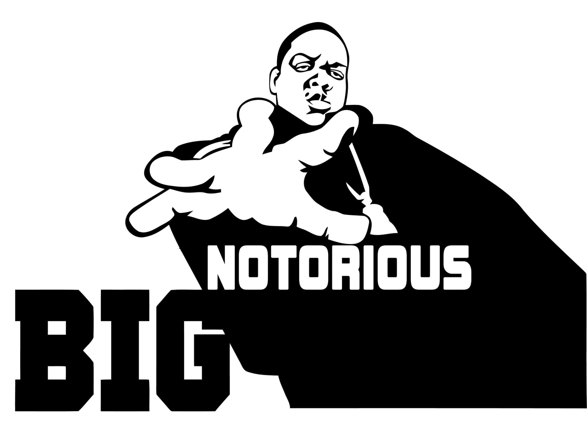 Notorious Plain Black Ad White Background