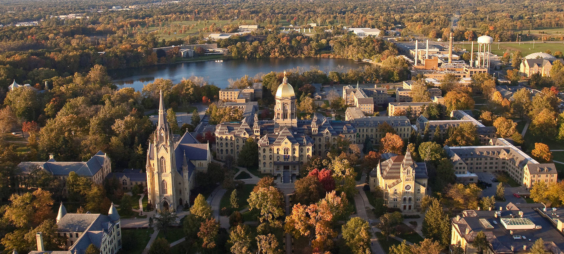 Notre Dame Aerial Shot Background