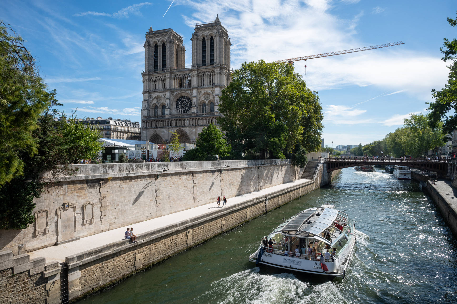 Notre Dame And Seine Boat