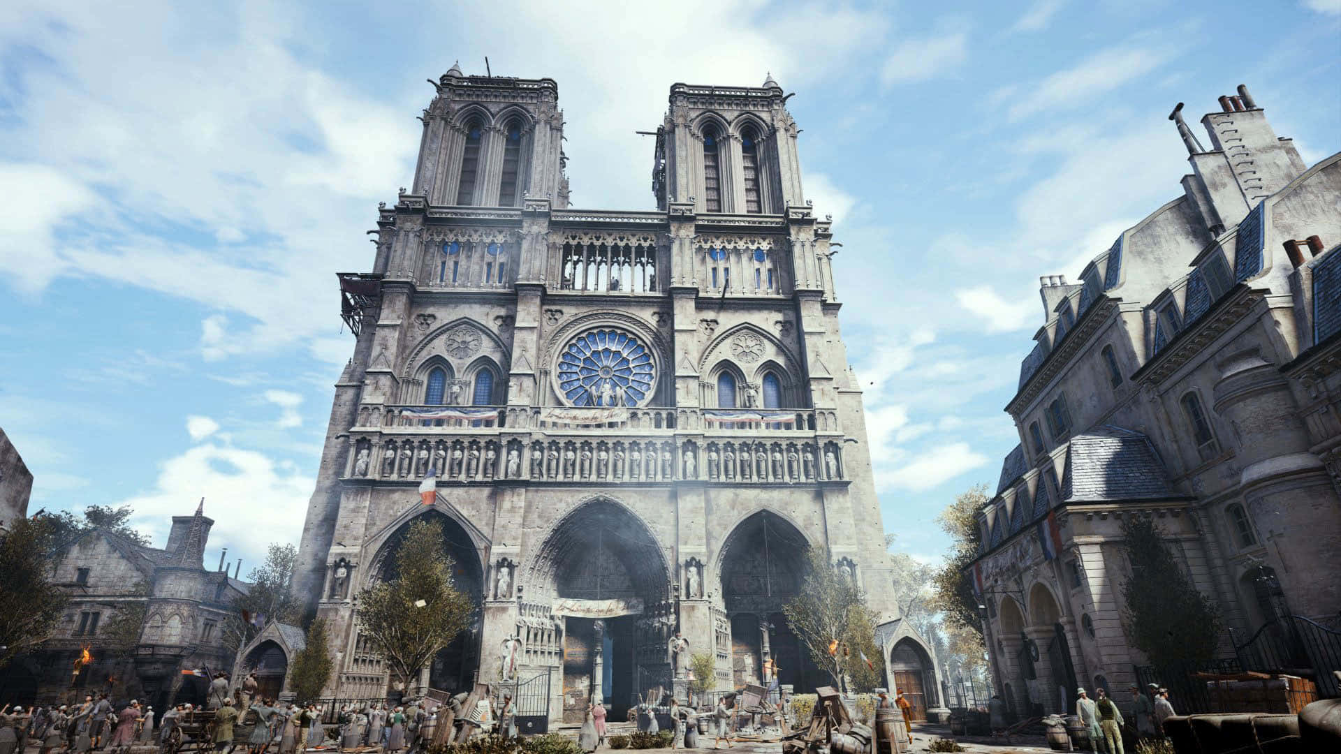 Notre Dame Cathedral In Assassin's Creed Background