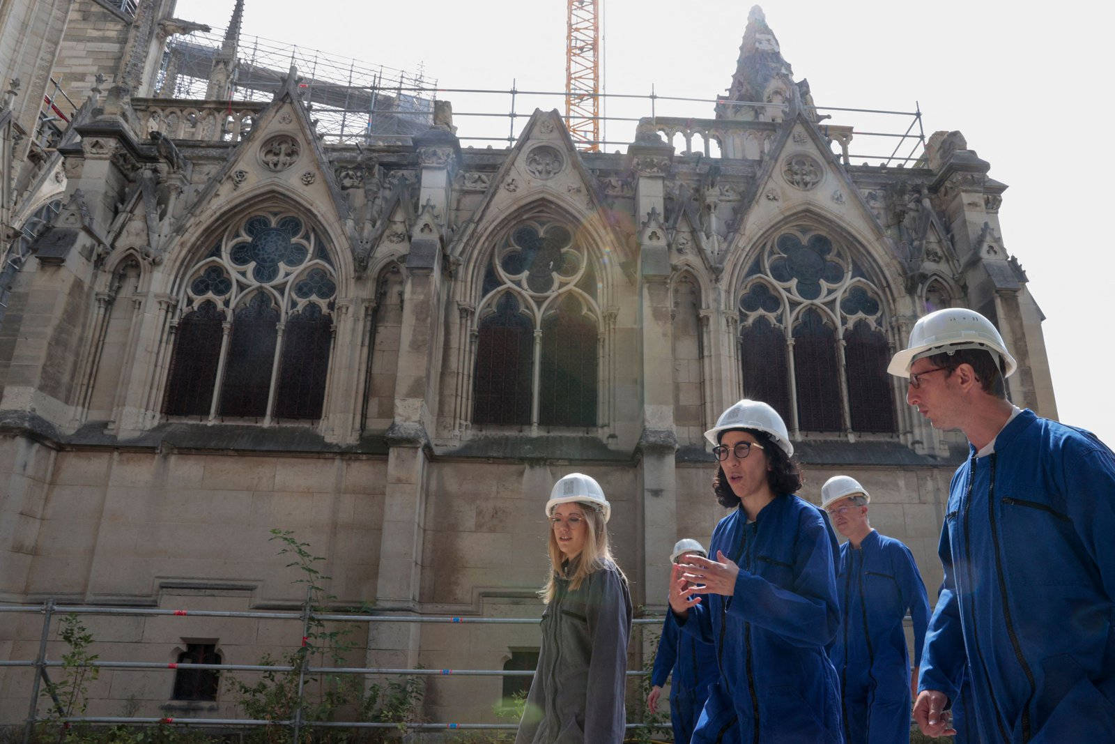 Notre Dame Construction Workers Background