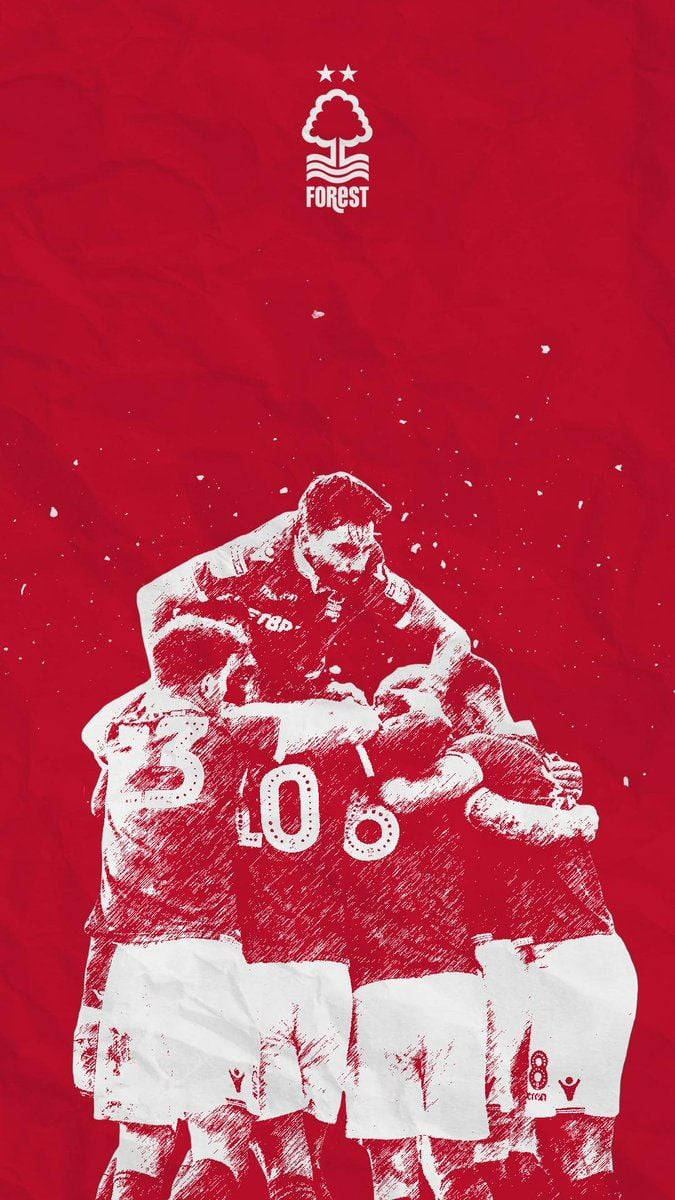 Nottingham Forest Fc Edited Red Background