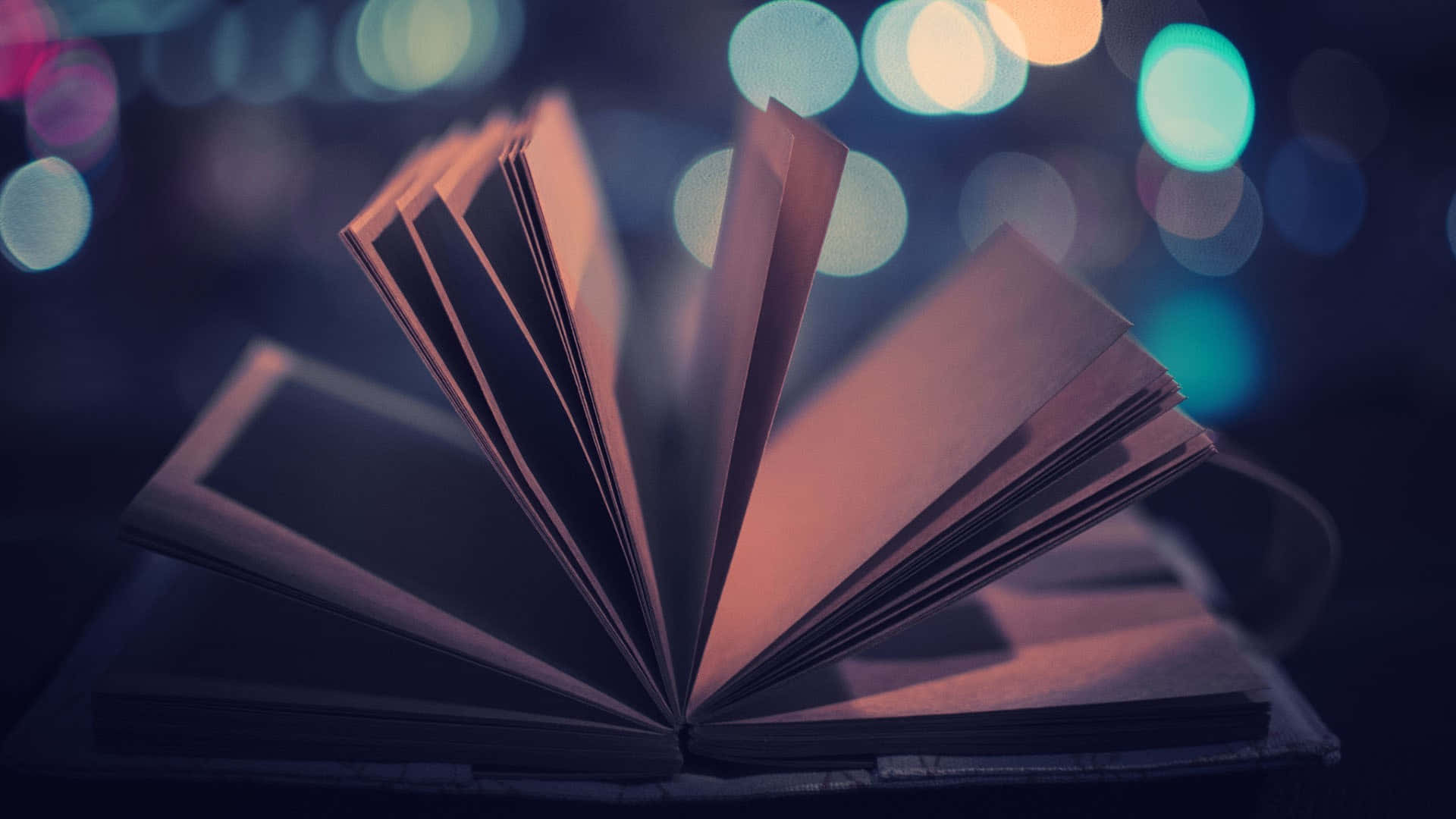 Novel And Bokeh Lights Background