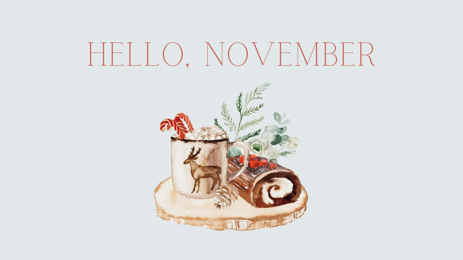 November Desktop Coffee Bread Art