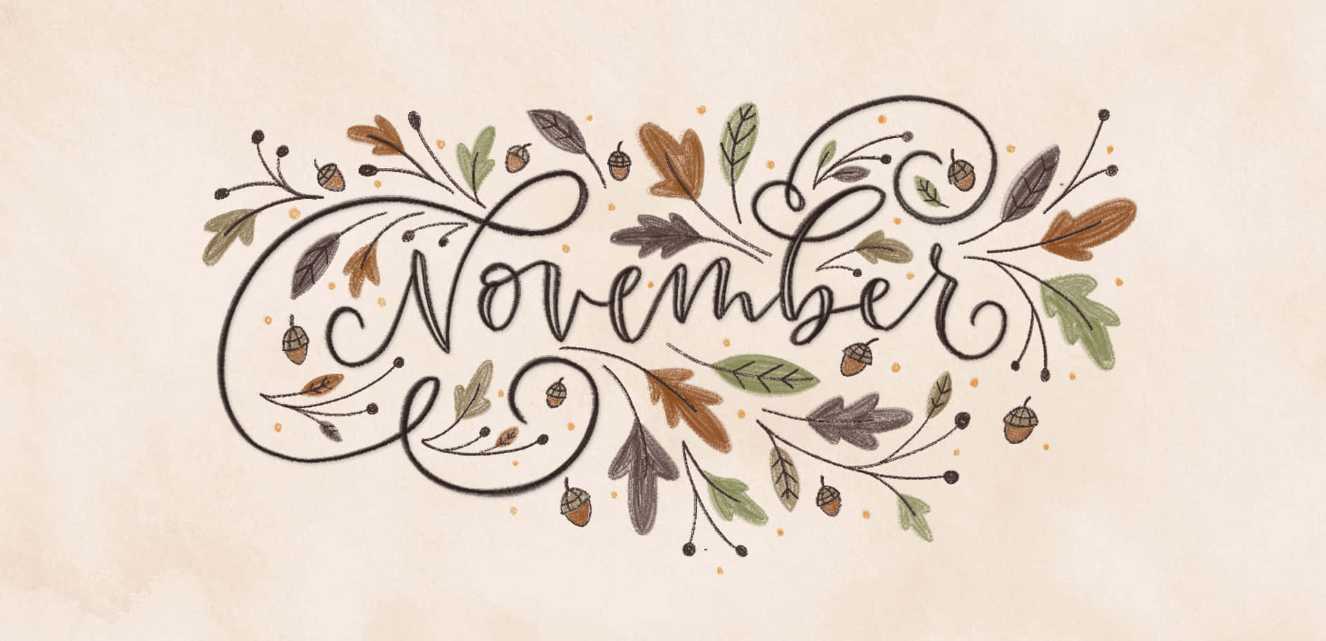 November Desktop Cute Art Background
