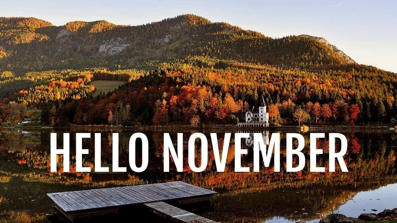 November Fall Hello November Forest Background
