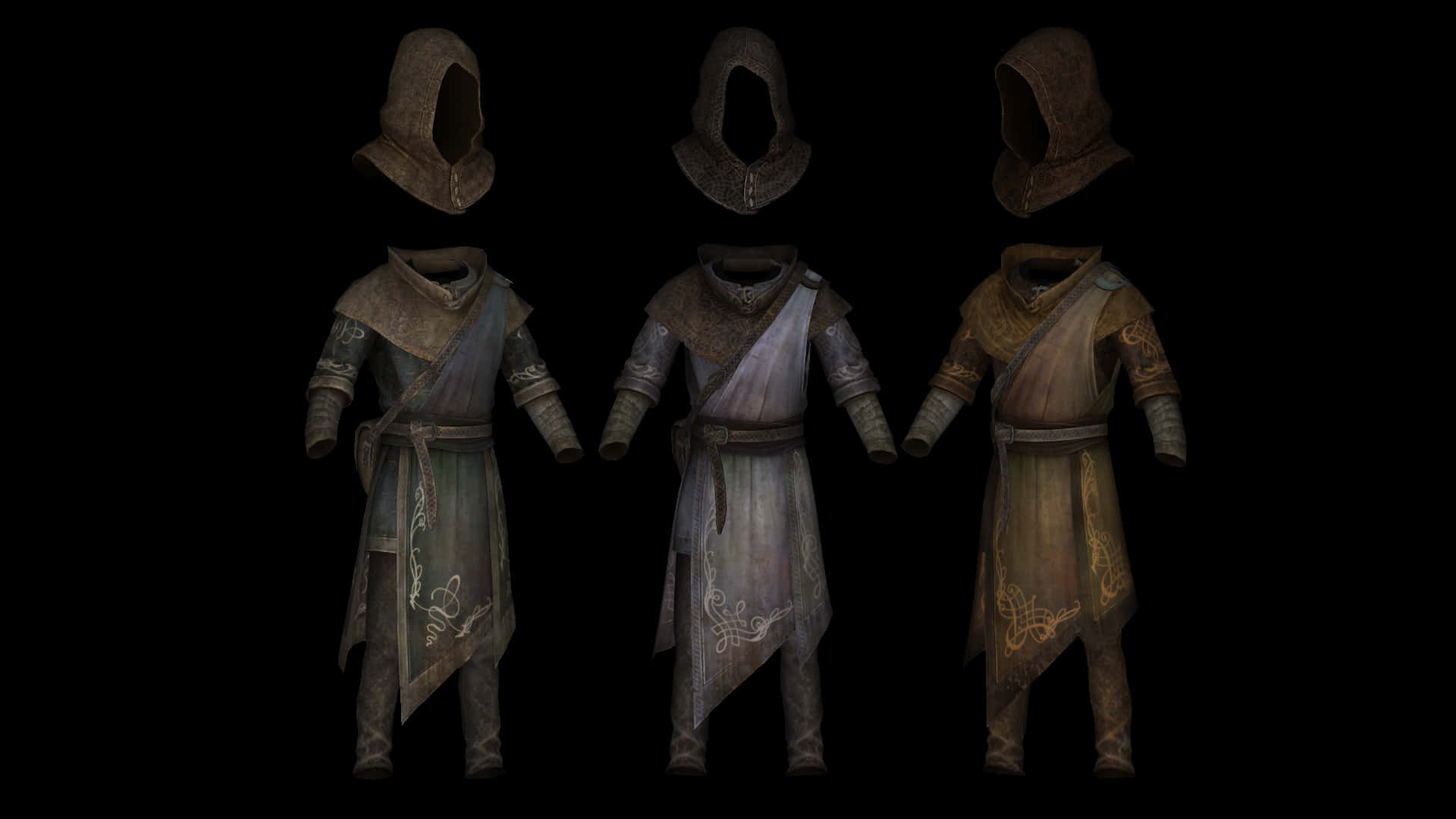 Novice, Apprentice, And Adept Mage Robes Background