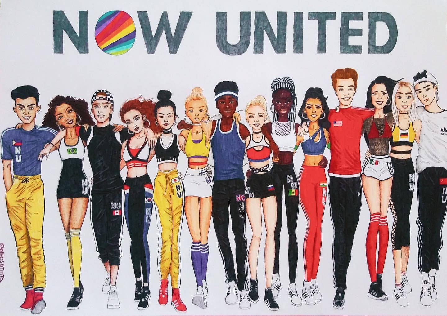 Now United 2d Group Art Background