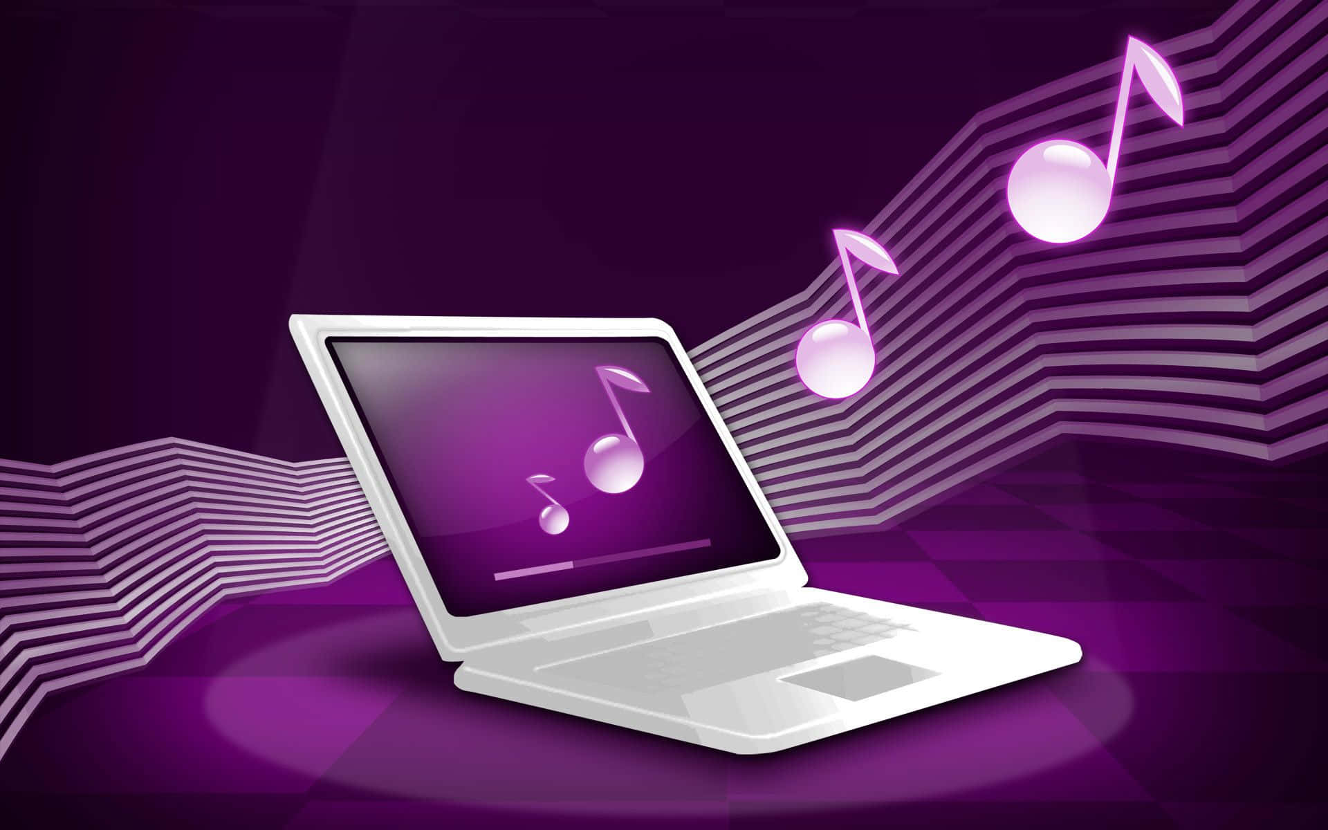 Now You Can Enjoy Practicality And Beauty With A Purple Laptop Background