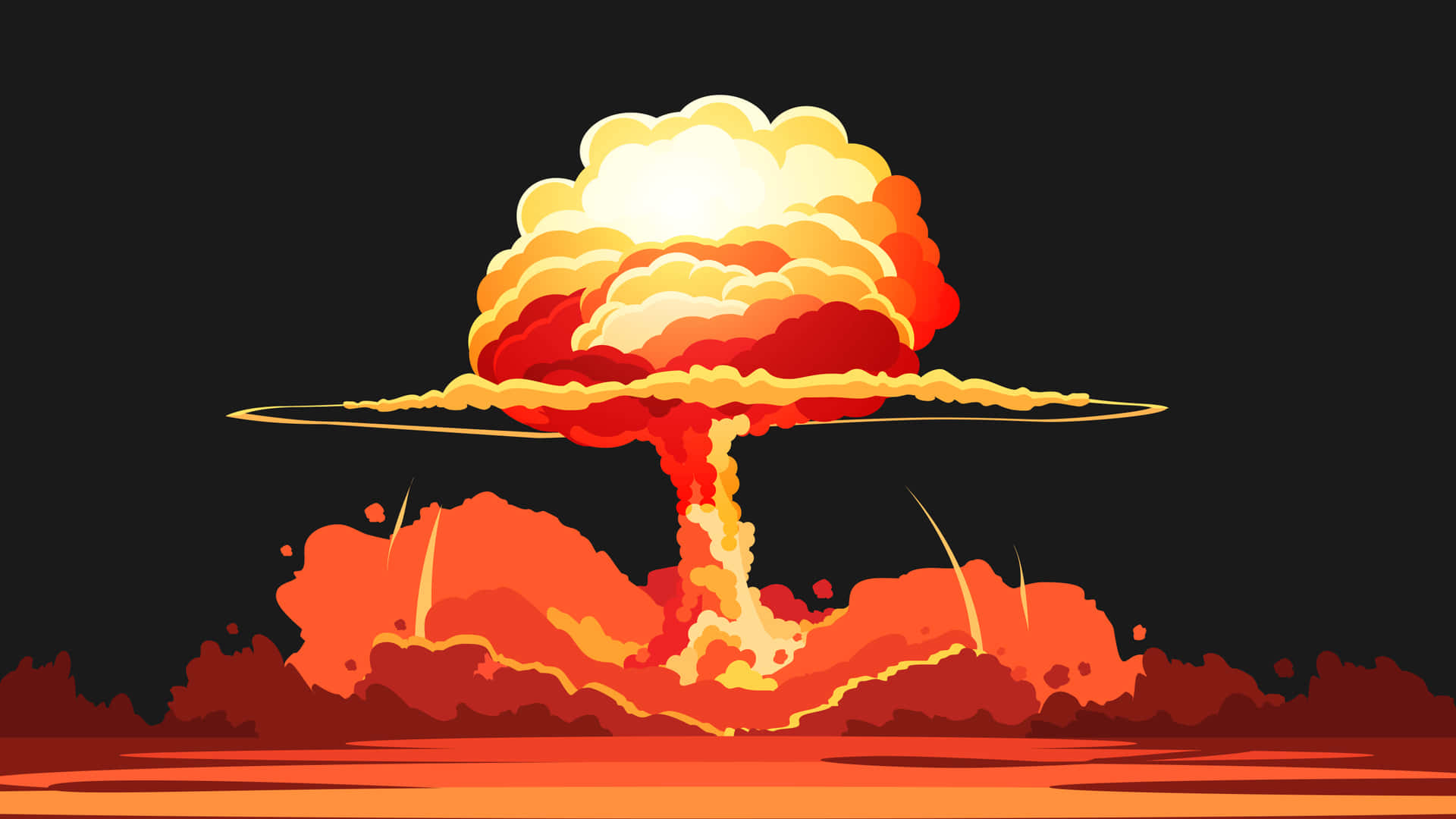Nuclear Explosion Illustration Background