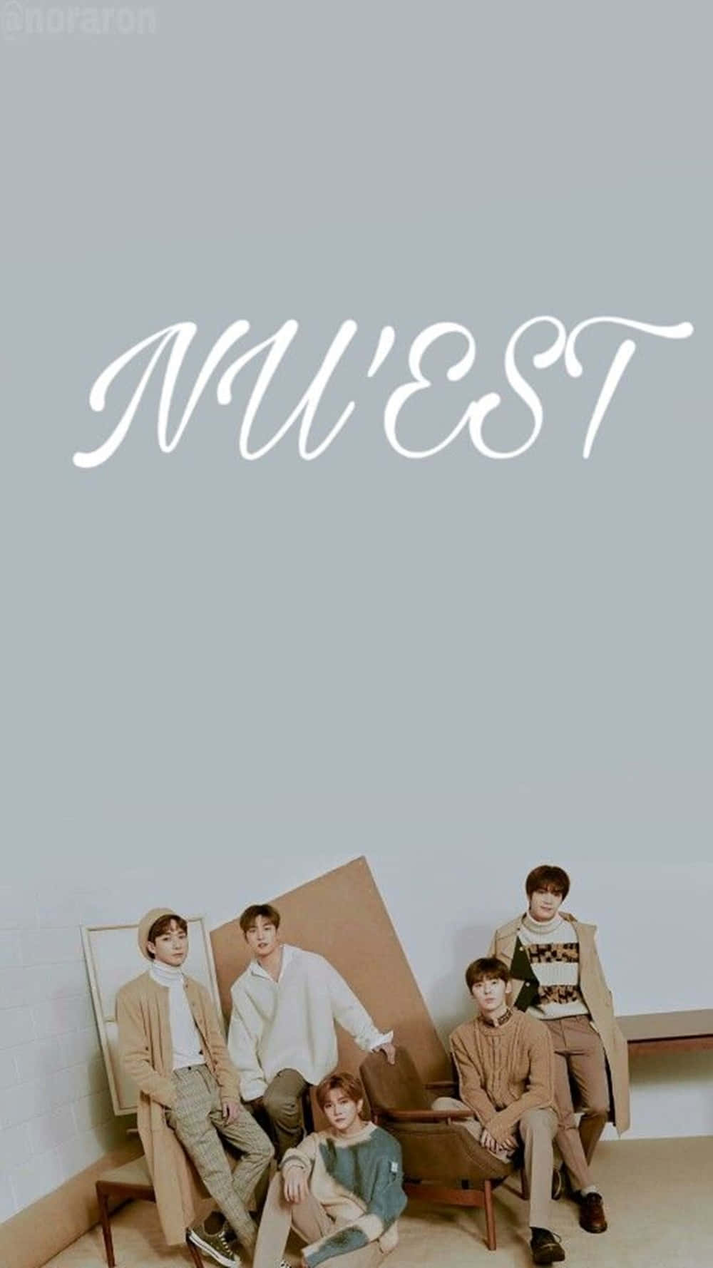 Nuest Kpop Boy Band Neutral Background