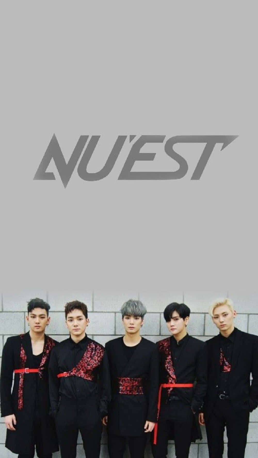 Nuest Kpop Kimono Gray Aesthetic Background