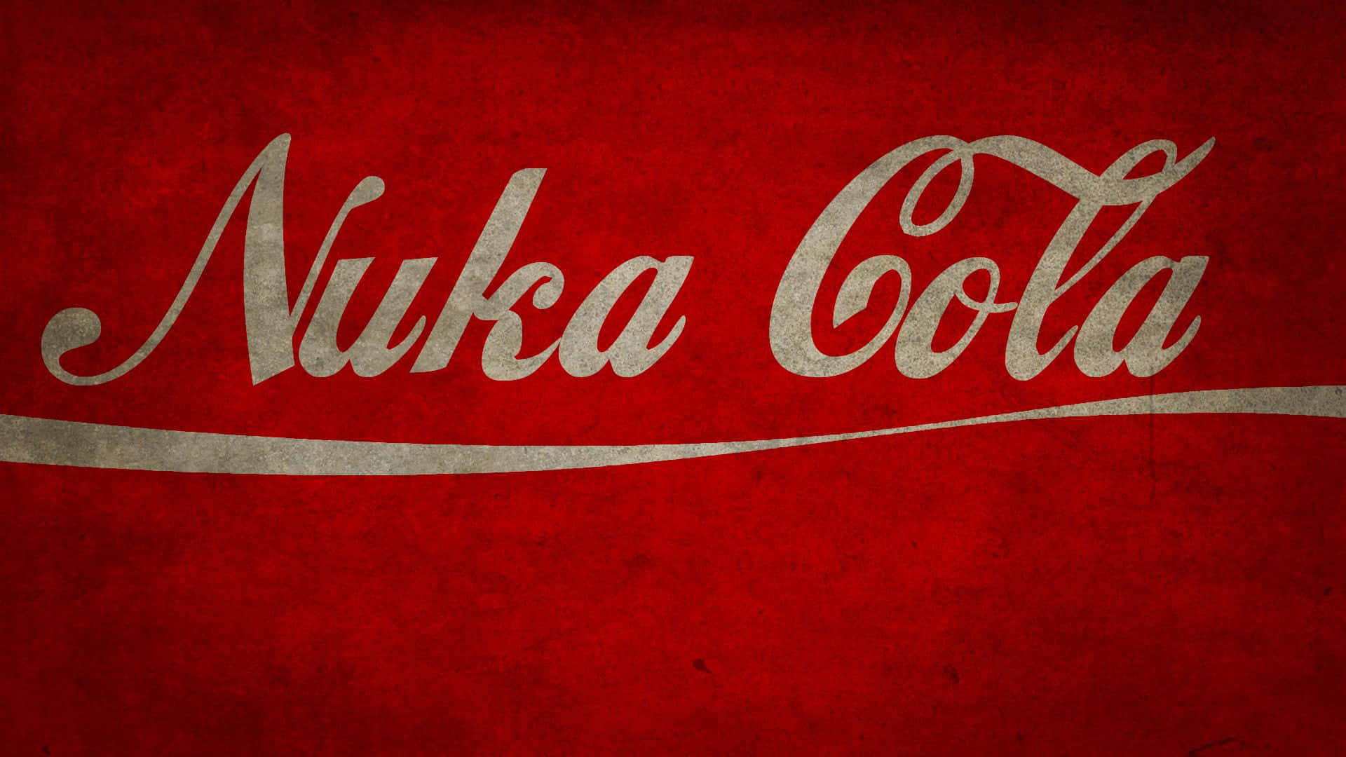 Nuka Cola Logo On A Red Background Background